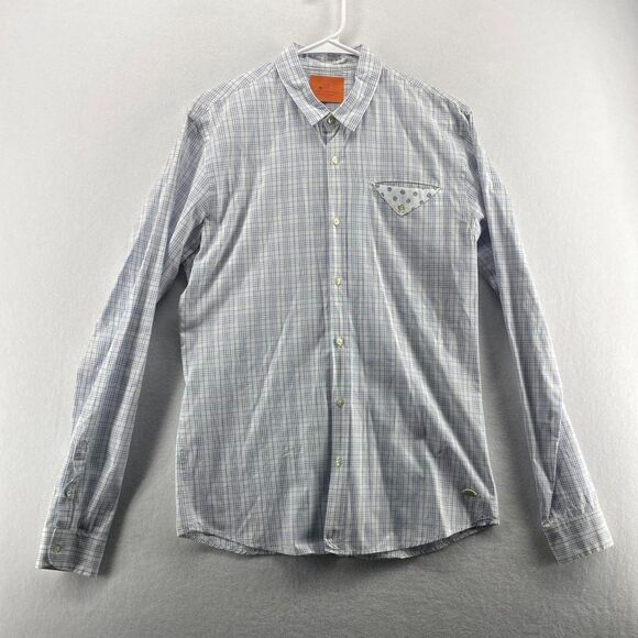 Scotch & Soda Button Down Shirt Dress Shell Pocket Accent Mens Size L - Picture 1 of 10